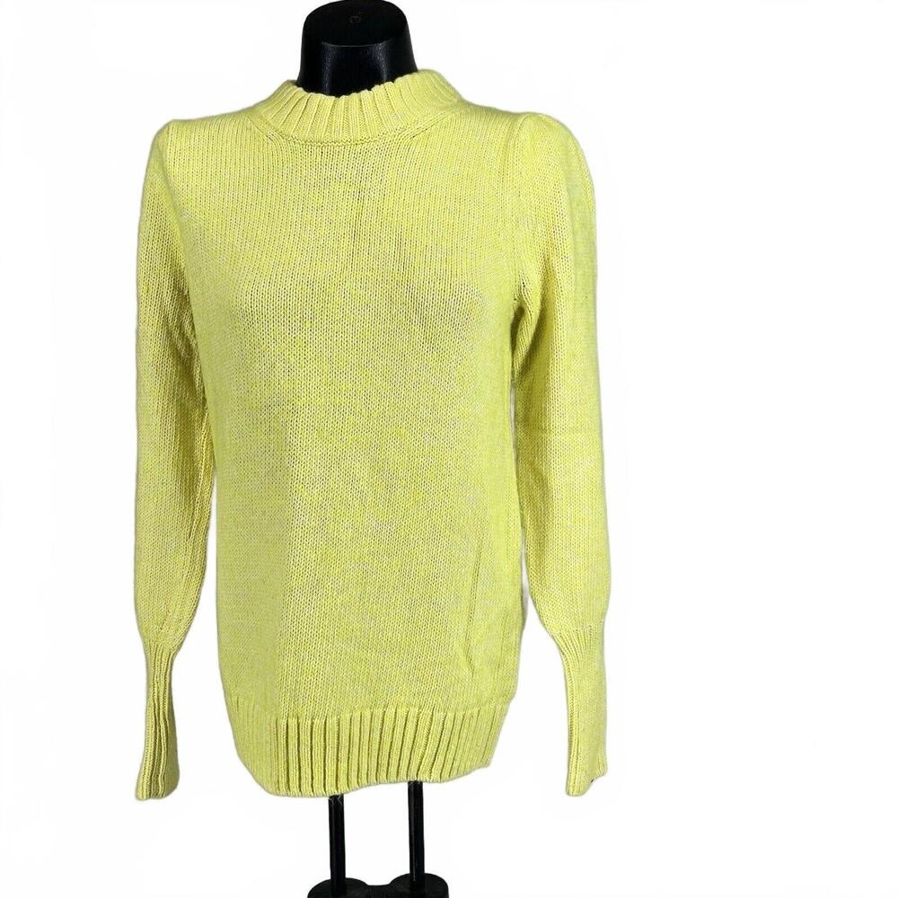 Gap Cozy Yellow‎ Long Sleeve Ribbed Neckline Hem Sweater Womens Medium